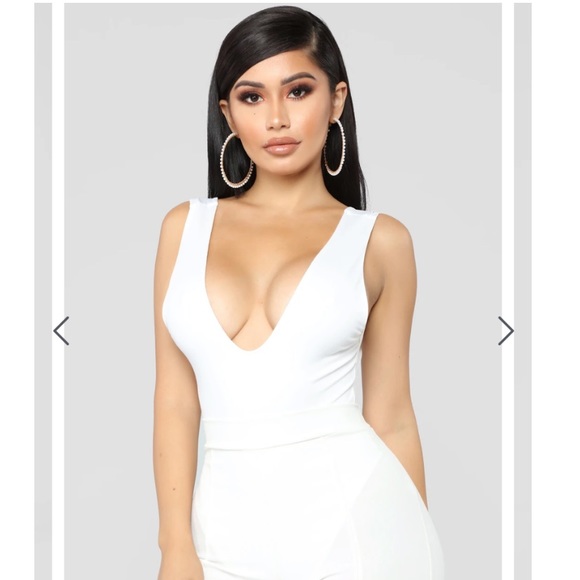 NWT: Fashion nova Oceans Deep Bodysuit - Ivory - Picture 2 of 6